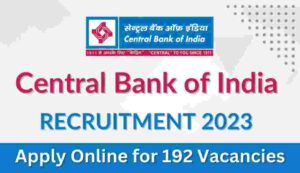 Central Bank of India SO Vacancy 2023