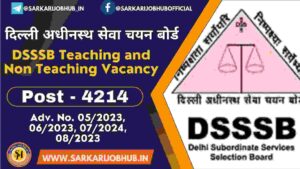 DSSSB Teaching and Non Teaching Recruitment